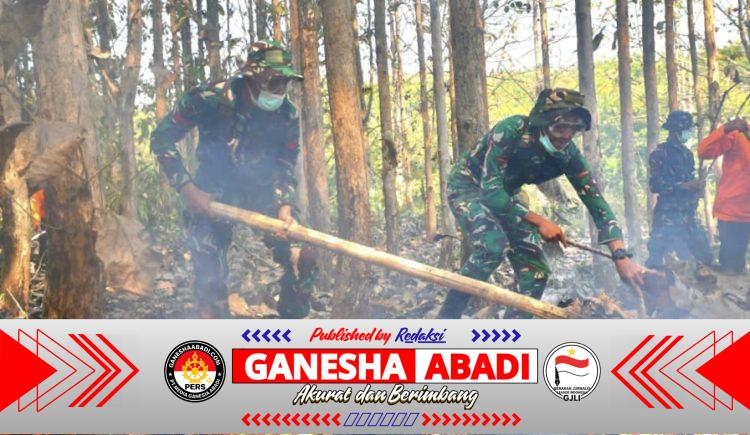 Masuki musim Kemarau, Kodim Wonogiri Gelar Latihan Penanggulangan Bencana Alam Kebakaran Hutan Lahan