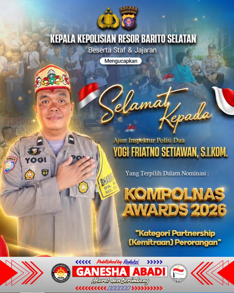 Bantu Masyarakat Melalui Inovasi, Bhabinkamtibmas Polres Barsel Aipda Yogi Tembus Nominasi Kompolnas Awards 2026