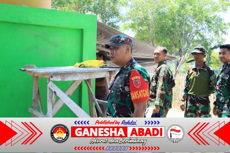 Dipastiikan Seluruh Sasaran Rampung Tepat Waktu, Dansatgas TMMD ke-129 Kodim 1505/Tidore Awasi Langsung Progres Pembangunan