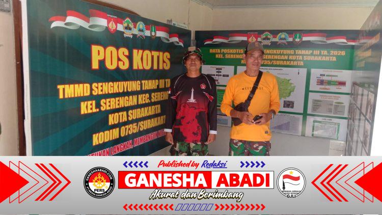 Low profile, Ini Dia Sosok Ketua Pokmas Kelurahan Serengan Yang Sibuk Saat TMMD Sengkuyung Tahap III TA. 2026