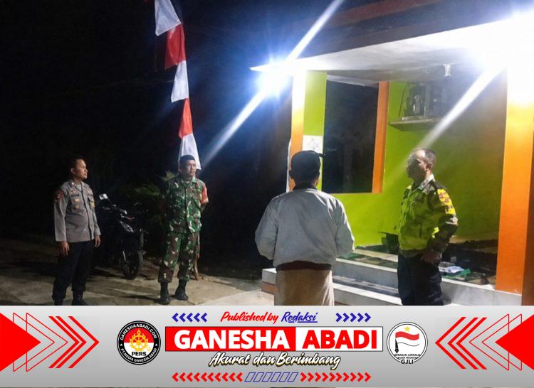 Jaga Keamanan dan Kenyamanan Warga, Babinsa Koramil Jatipurno Gelar Patroli Malam