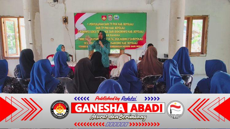Tak Hanya Bangun Infrastruktur, Satgas TMMD dan TP PKK Boyolali Perkuat Ketahanan Keluarga Lewat Penyuluhan