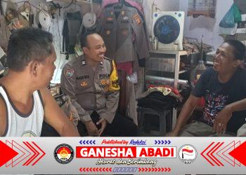 Bhabinkamtibmas Kesiman Petilan Sambangi Fira Tailor, Ingatkan Warga Waspada Curanmor dan Manfaatkan Layanan 110