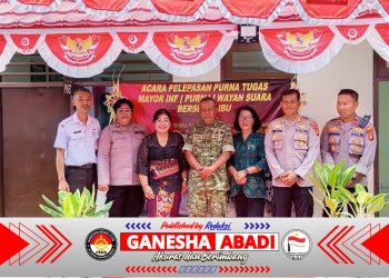 Kapolsek Dentim Hadiri Pelepasan Purna Tugas Danramil 1611-01/Dentim, Perkuat Sinergitas TNI-Polri
