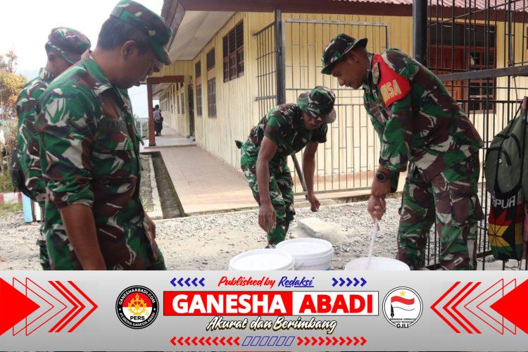 Kodim 1714/PJ Gelar Karya Bakti Merah Putih SMP Negeri 1 Mulia Kab. Puncak Jaya