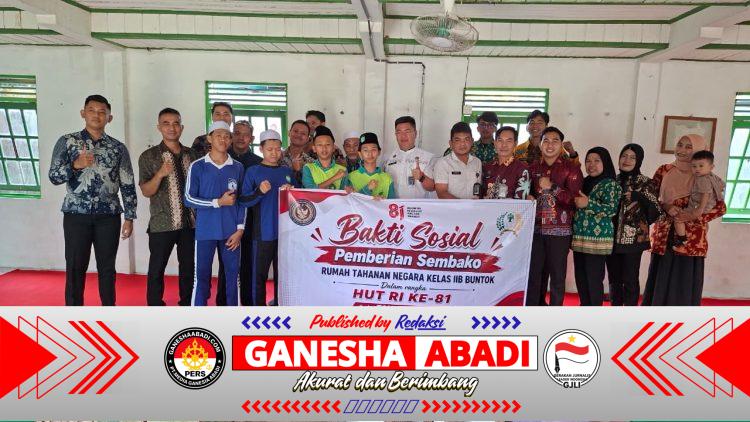 Sambut HUT ke-81 Kemerdekaan RI, Rutan Buntok Gelar Bakti Sosial Bersama DWP