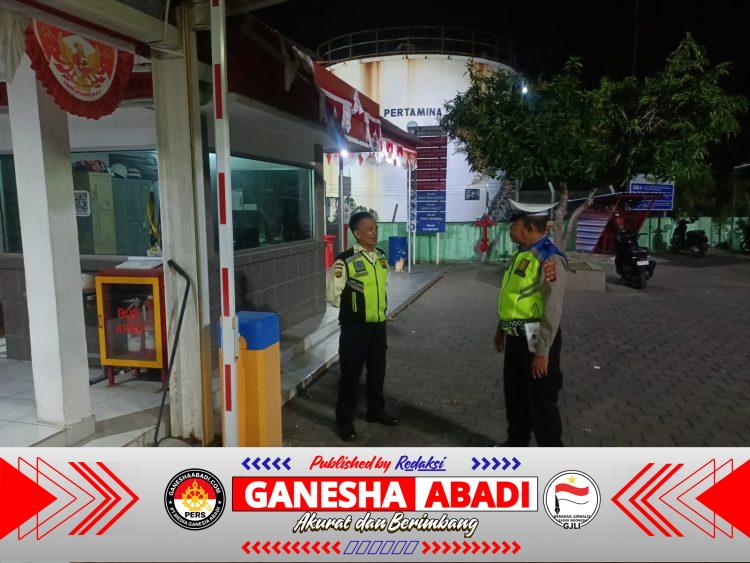 Patroli Polsek Kawasan Pelabuhan Benoa Sambangi Objek Vital, Jaga Keamanan