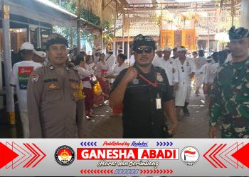 Puncak Karya Ngenteg Linggih di Pura Dalem Kahyangan Kesiman, Polsek Dentim Pastikan Kegiatan Berjalan Aman dan Lancar