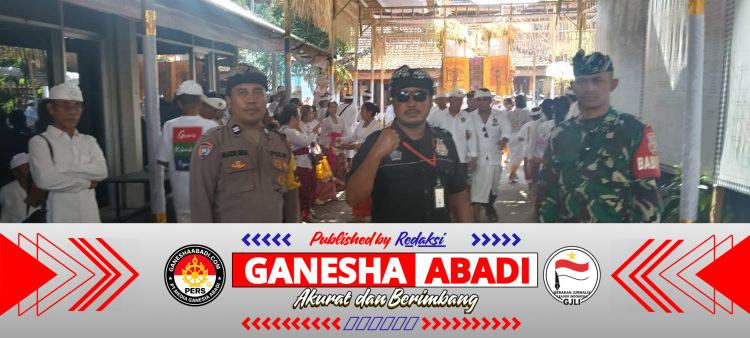 Puncak Karya Ngenteg Linggih di Pura Dalem Kahyangan Kesiman, Polsek Dentim Pastikan Kegiatan Berjalan Aman dan Lancar