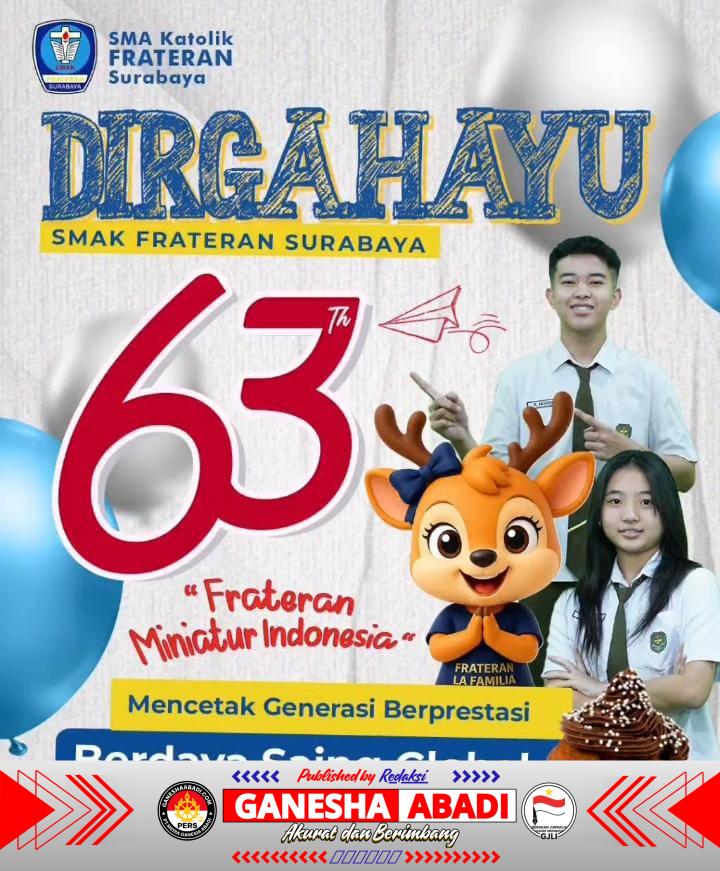 63 Tahun SMAK Frateran Surabaya: Konsisten Mencetak Generasi Berprestasi dan Berdaya Saing Global