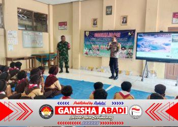 Cegah Bullying di Sekolah, Babinsa dan Bhabinkamtibmas Bekali 75 Siswa SDN Ngarum 1