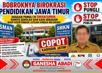 Bobroknya Birokrasi Pendidikan Kadisdik Jatim Didesak Dievaluasi dan Dugaan Pungli SMA/SMK Diminta Diusut