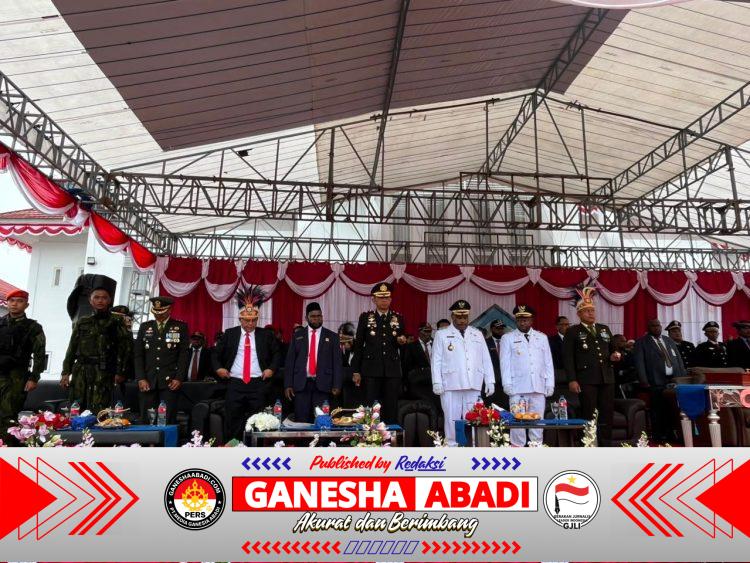 Bupati Didimus Yahuli Pimpin Langsung Upacara HUT RI Ke-81 Berlangsung Khidmat.