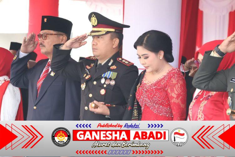 Kapolres Barsel Hadiri Upacara Peringatan Hari Kemerdekaan RI ke-81 di Kantor Bupati