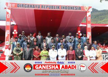Kodim 1714/Puncak Jaya, Polri dan Pemda Sinergitas Kawal Penuh Upacara HUT RI Ke-81 di Puncak Jaya