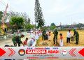 Pasca Karnaval, TNI Bersama Pelajar Bersihkan Lapangan Giritontro