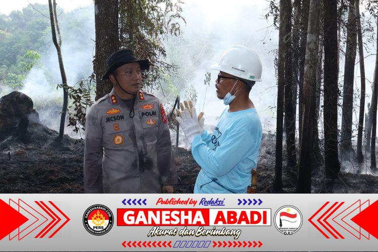 Respon Cepat Karhutla, Kapolres Barsel Pimpin Padamkan Titik Api Di Desa Bantai Bambure
