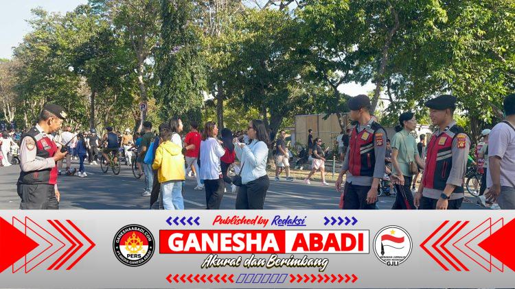 Setiap Minggu Digelar, Polsek Dentim Pastikan Car Free Day di Bajra Sandhi Berjalan Aman dan Kondusif