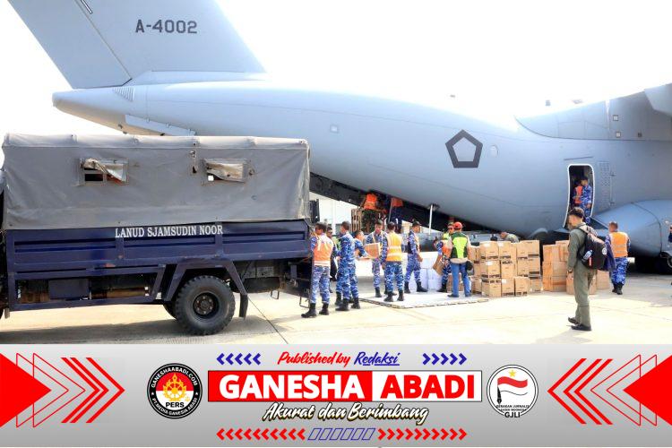 Dukung Penuh Penanganan Karhutla, TNI AU Terbangkan A-400M Bawa Bantuan Presiden RI Melalui Kemhan-Kementan
