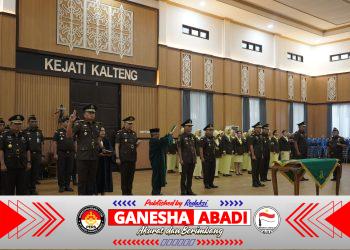 Kajati Kalteng Resmi Lantik 4 Kajari di Provinsi Kalimantan Tengah.