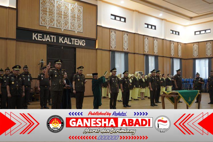 Kajati Kalteng Resmi Lantik 4 Kajari di Provinsi Kalimantan Tengah.