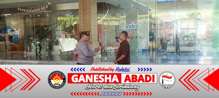 Sambangi Menara Mandiri, Bhabinkamtibmas Kel. Dangin Puri Sampaikan Imbauan Kamtibmas dan Layanan 110