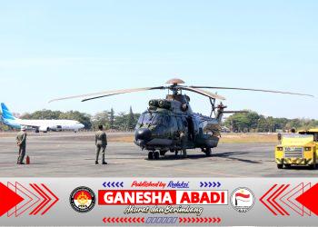 Pantau Dari Langit, Lanud Sjamsudin Noor Dukung Patroli Udara Helikopter Caracal TNI AU Dalam Penanganan Karhutla di Kasel