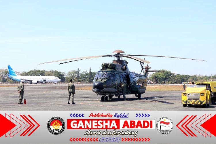Pantau Dari Langit, Lanud Sjamsudin Noor Dukung Patroli Udara Helikopter Caracal TNI AU Dalam Penanganan Karhutla di Kasel