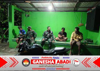Babinsa Koramil 03/Ngadirojo Patroli Malam, Jaga Keamanan dan Ketertiban Desa