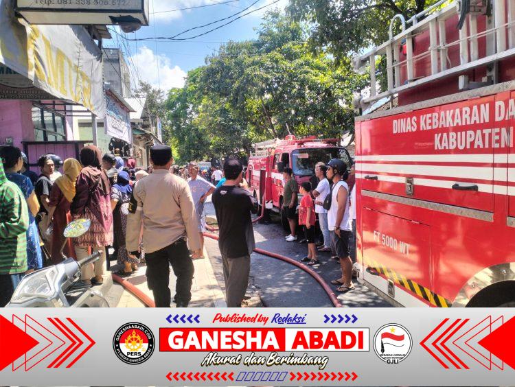 Dua Toko di Jalan Kendedes Kuta Terbakar, Tidak Ada Korban Jiwa