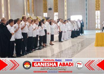 Plt Kepala BPKAD Ali Sadikin Turut Hadiri Bupati Lantik Sebanyak 213 Pejabat Administrator dan Pejabat Pengawas.