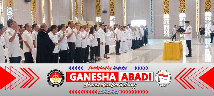 Plt Kepala BPKAD Ali Sadikin Turut Hadiri Bupati Lantik Sebanyak 213 Pejabat Administrator dan Pejabat Pengawas.