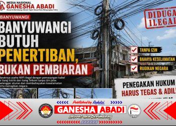 MARAK DIDUGA USAHA WIFI ILEGAL DI BANYUWANGI, KABEL MENJALAR KE TIANG LISTRIK DAN TELEKOMUNIKASI TANPA KEJELASAN IZIN