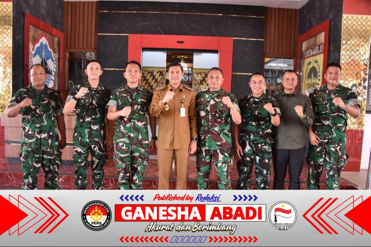 Silahturahmi, Sinergi dan Akselerasi Danyonif TP 449/SH Beserta Staf dengan Plt.Bupati Sukoharjo