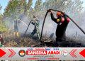 Dikepung Asap dan Bara, Satgas Darat Lanud Sjamsudin Noor Tak Beri Celah Karhutla Meluas Dekati Permukiman Warga