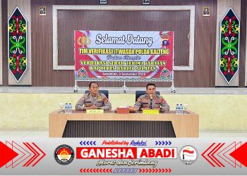 Verifikasi Serah Terima Jabatan Kapolres Barito Selatan oleh Itwasda Polda Kalteng