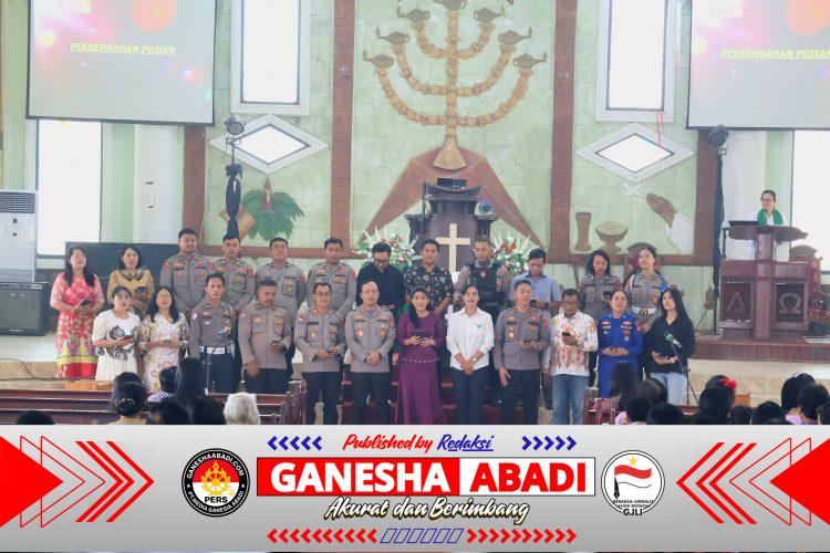 Pamit Dari Barsel , Kapolres Laksanakan Ibadah Dan Silaturahmi Bersama Jemaat Gereja Immanuel