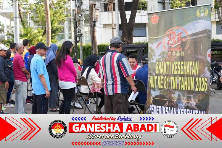 Sambut HUT ke-81 TNI, Bhakti Kesehatan TNI Layani Masyarakat di Jakarta