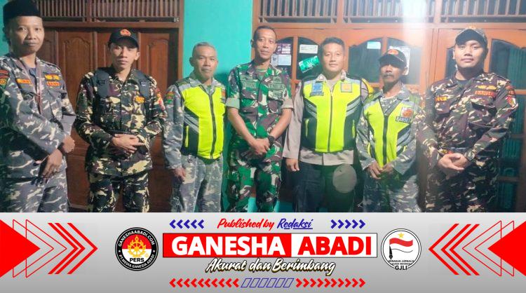 Patroli Cipta Kondisi, Babinsa Koramil 14 Jatisrono Bersama Polsek dan Banser Jaga Keamanan Wilayah