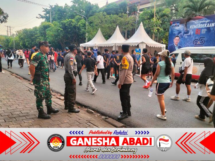 Atensi Car Free Day, Bhabinkamtibmas Sumerta Kelod Bersama Babinsa dan Linmas Pastikan Kegiatan Aman dan Lancar