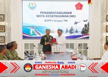 Panglima TNI Tandatangani Nota kesepahaman Dengan Kepala Badan Otorita Pengelola Pantai Utara Jawa