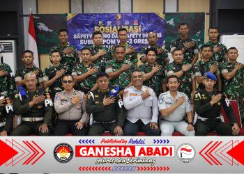 Satlantas Polres Gresik Gelar Coaching Clinic Keselamatan Berkendara Bersama Subdenpom