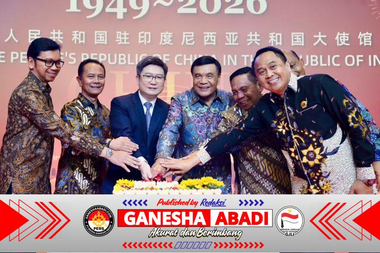 Kasum TNI Bersama Menko Polkam Hadiri Perayaan Hari Nasional ke-77 RRC
