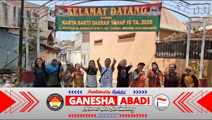 Set Set Wet, Sampai Hari Ini Hasil Karya Bakti Daerah Tahap IV TA. 2026 Koramil 03 Serengan Sudah Capai 99,9 Persen