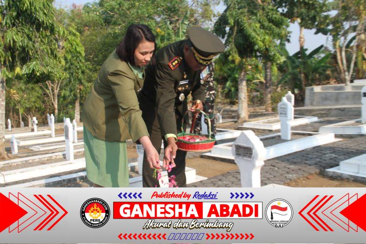Ziarah Nasional HUT ke-81 TNI, Dandim Wonogiri Pimpin Penghormatan untuk Jasa Para Pahlawan
