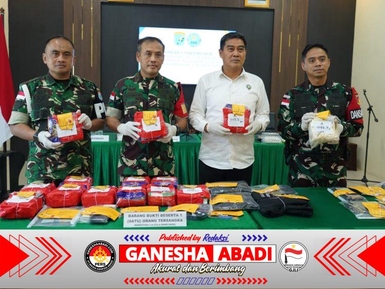 TNI Gagalkan Penyelundupan 16,4 Kilogram Sabu di Perbatasan RI-Malaysia
