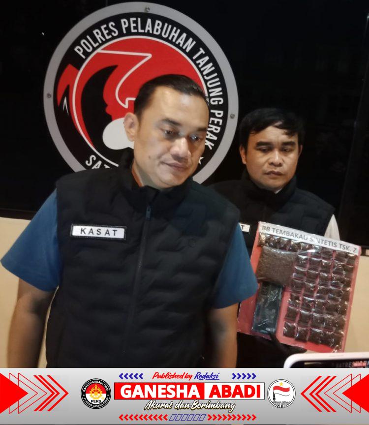 Polres Pelabuhan Tanjung Perak Tangkap Pemuda 26 Tahun, Diduga Edarkan Tembakau Sintetis di Jojoran