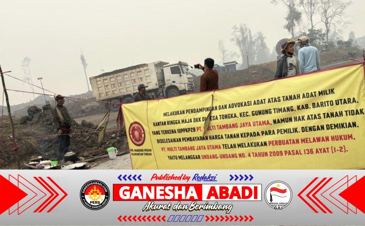 Lagi- Lagi Kantan Cs Portal Jalan Hauling PT.MUTU Klaim Lahan Atas Nama Desa Tongka Dipertanyakan.