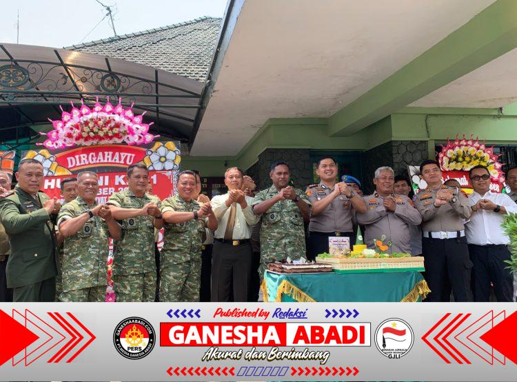 Kapolres Wonogiri Bersama PJU Beri Kejutan “Serbu” Markas Kodim di HUT TNI ke-81