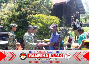 HUT Ke-81 TNI Tahun 2026, Kodim 1714/Puncak Jaya Berbagi Kasih Bersama Masyarakat Kampung Kulok Enggame